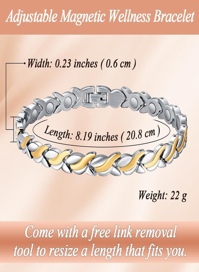 Cigmag Magnetic Bracelets for Women, Titanium Steel Premium Ultra Strength Magnets,Waterproof and Adjustable - Image 5